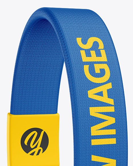 Textile Fabric Wristband Mockup PSD #7