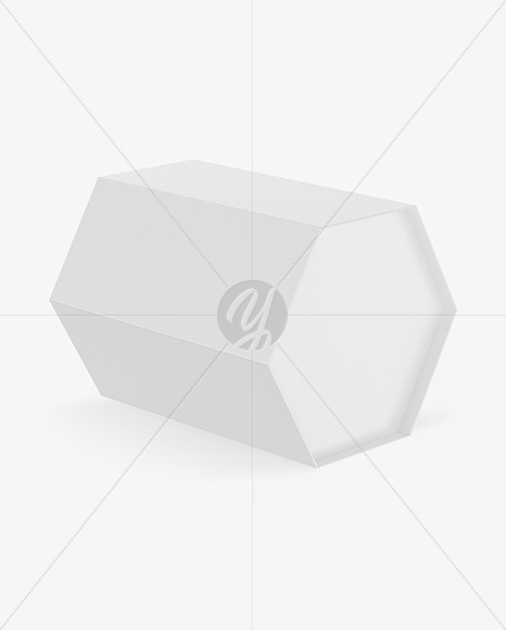 Hexagon Paper Box Mockup PSD #1