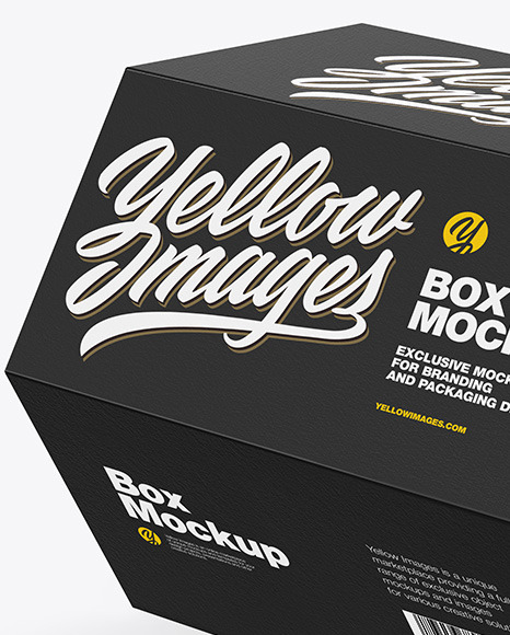 Hexagon Paper Box Mockup PSD #4