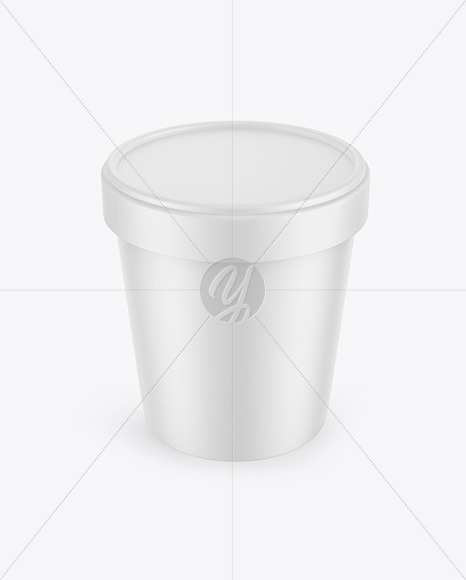 Matte Ice Cream Cup Mockup PSD #1