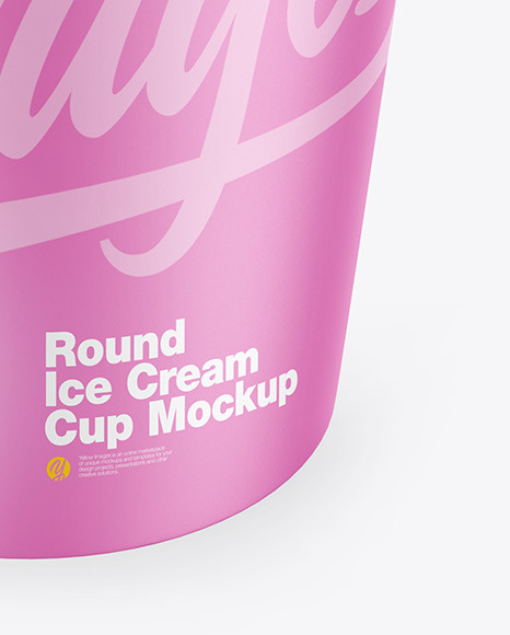 Matte Ice Cream Cup Mockup PSD #4