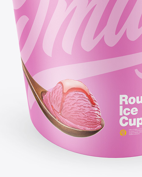 Matte Ice Cream Cup Mockup PSD #5