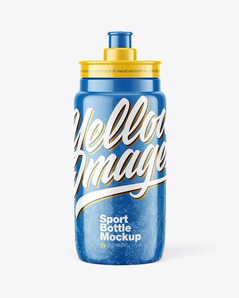 Glossy Sport Bottle Mockup