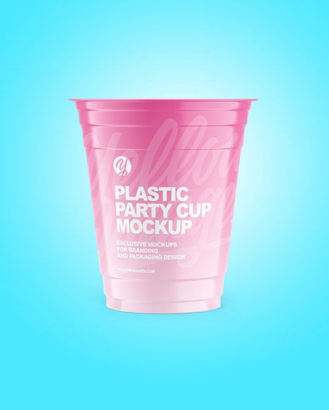 Glossy Plastic Cup Mockup PSD #3