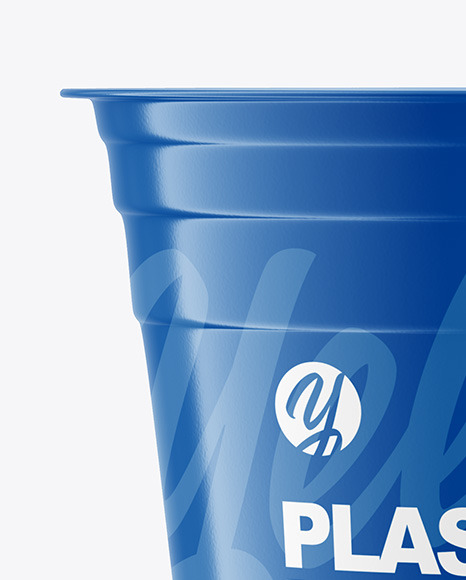 Glossy Plastic Cup Mockup PSD #4