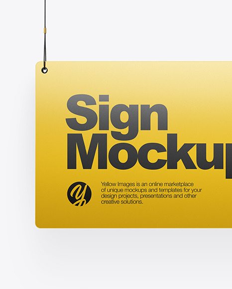 Metallic Arrow Sign Mockup PSD #5