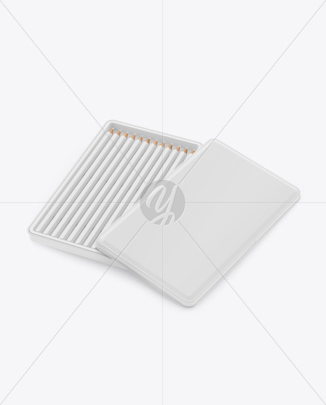 Opened Matte Box w  Pencils Mockup PSD #3
