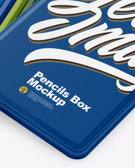 Opened Matte Box w  Pencils Mockup PSD #6