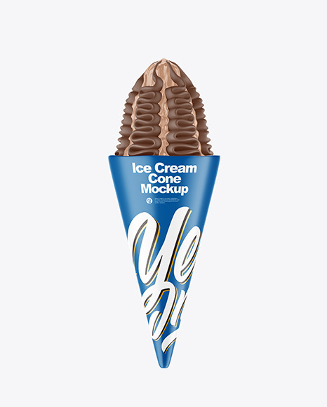 Ice Cream Cone Mockup PSD #2