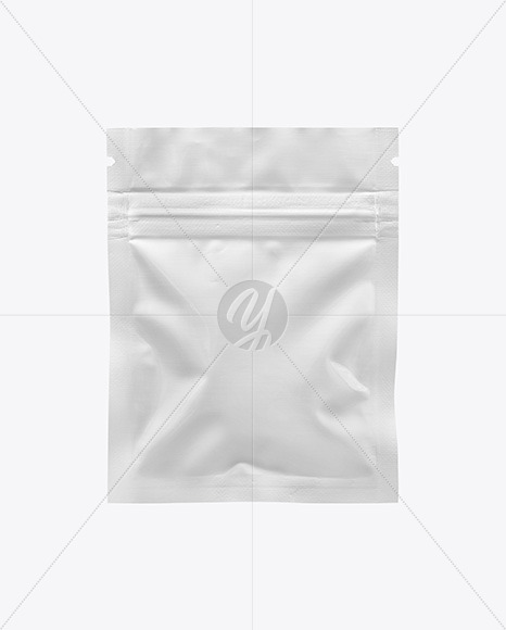 Glossy Sachet with Zip Lock Mockup - Free Download Images High Quality PNG,  JPG