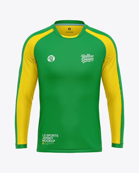 Long Sleeve Raglan Jersey Mockup PSD #1