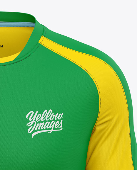 Long Sleeve Raglan Jersey Mockup PSD #6