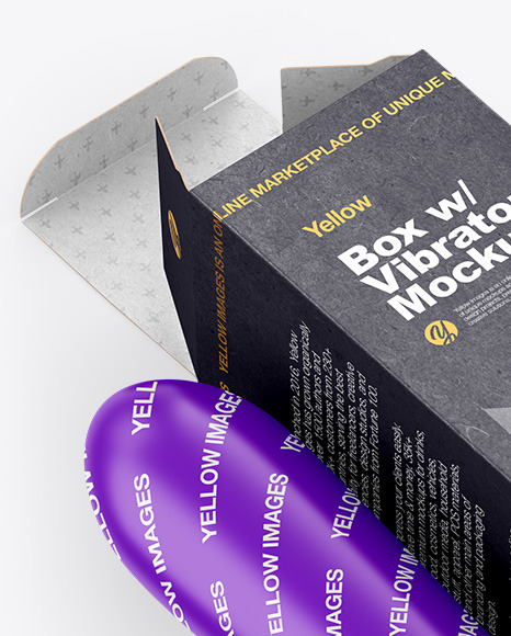 Opened Kraft Box w  Vibrator Mockup PSD #6