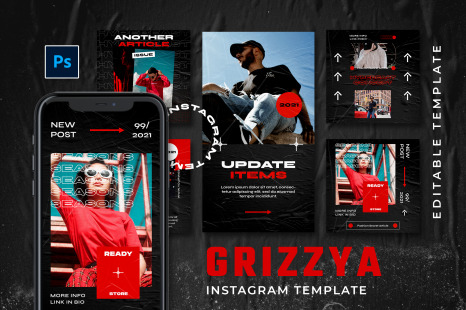 Grizzya Instagram Template
