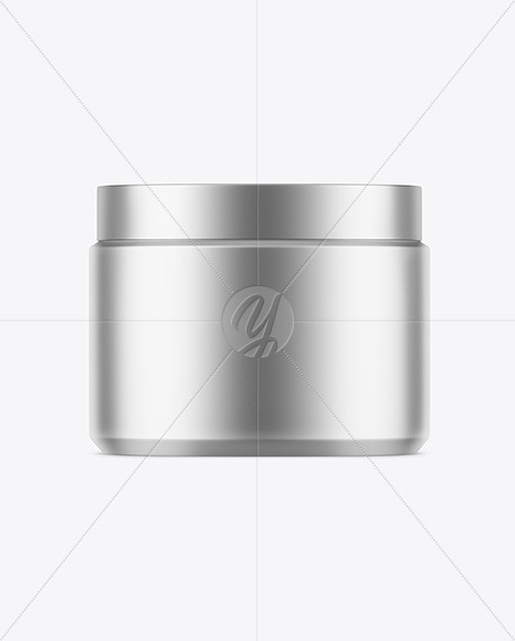 Matte Metallic Cosmetic Jar Mockup PSD #3