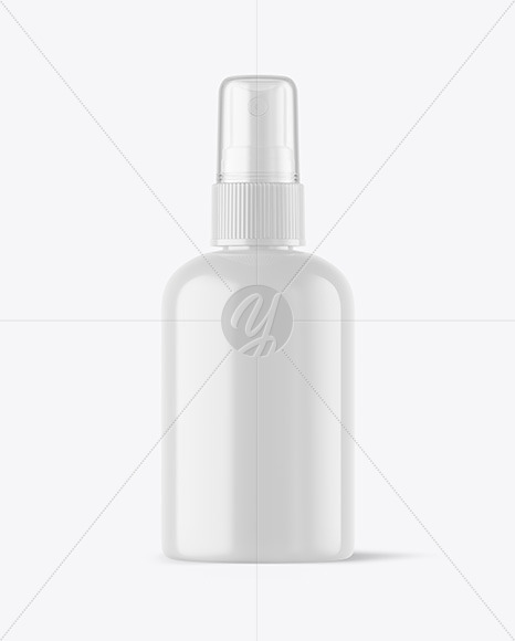 Glosy Cosmetic Spray Bottle Mockup PSD #1