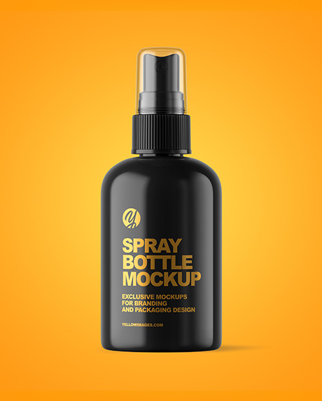 Glosy Cosmetic Spray Bottle Mockup PSD #3