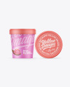 Two Matte Ice Cream Cups Mockup