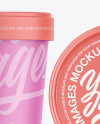 Two Matte Ice Cream Cups Mockup