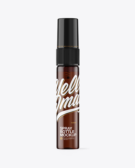 Amber Spray Bottle Mockup amber bottle 97365