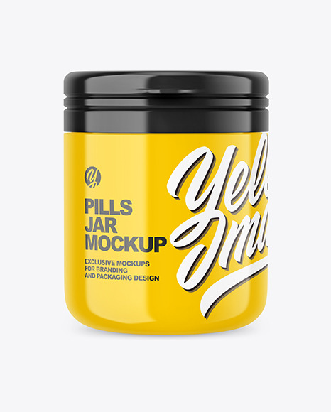 Plastic Pills Jar Mockup PSD #2