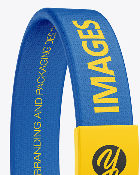 Textile Fabric Wristband Mockup PSD #7