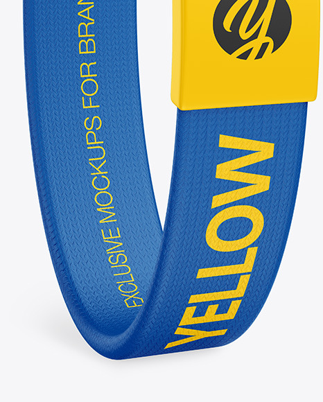 Textile Fabric Wristband Mockup PSD #5