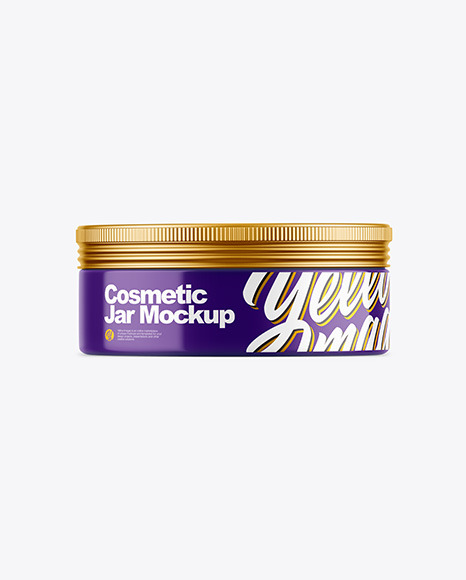 Glossy Cosmetic Jar Mockup PSD #2