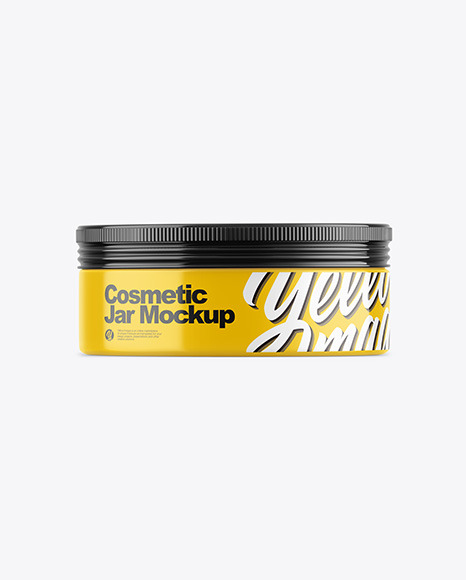 Glossy Cosmetic Jar Mockup PSD #3