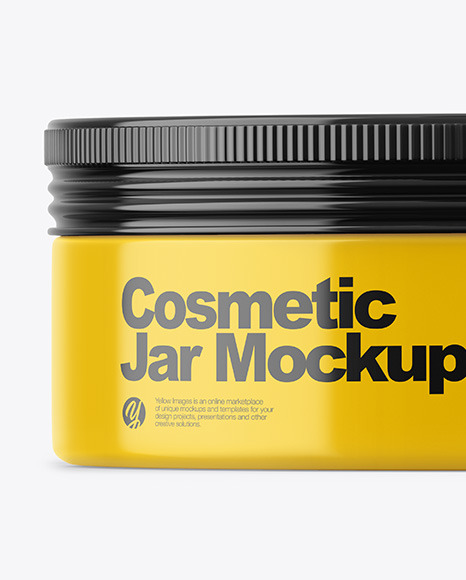 Glossy Cosmetic Jar Mockup PSD #6