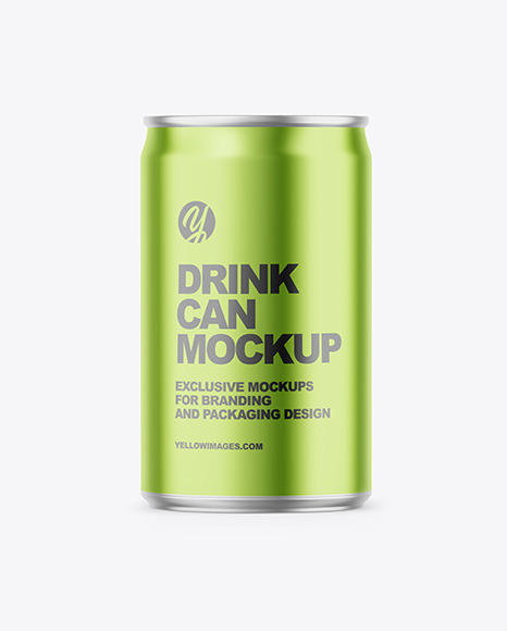 150ml Matte Metallic Drink Can Mockup