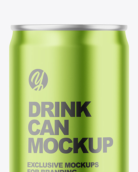 150ml Matte Metallic Drink Can Mockup PSD #7