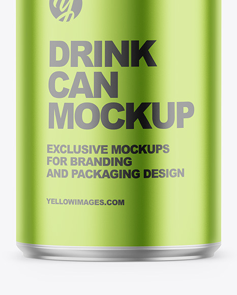 150ml Matte Metallic Drink Can Mockup PSD #5