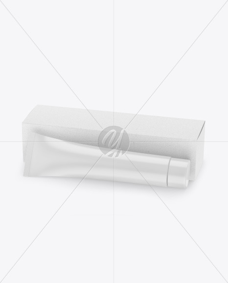 Matte Cosmetic Tube w  Kraft Box Mockup PSD #3