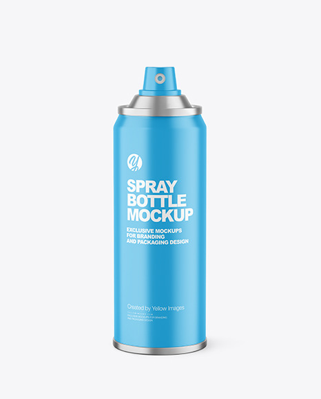 Matte Spray Bottle Mockup PSD #2