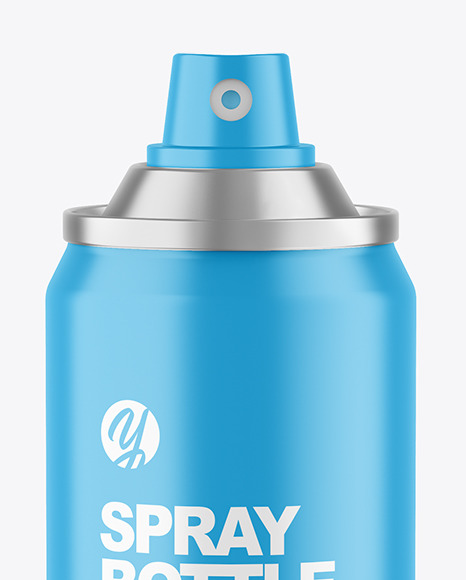 Matte Spray Bottle Mockup PSD #1