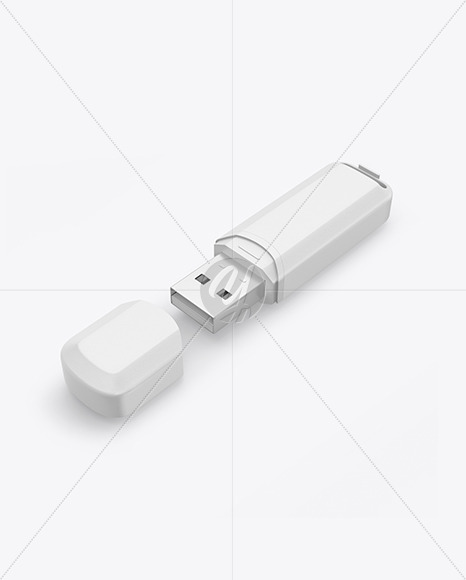 Textured USB Flash Drive Mockup PSD #3