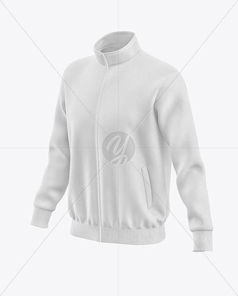 Men s Full Zip Sweatshirt Mockup   Front Half Side View PSD #3