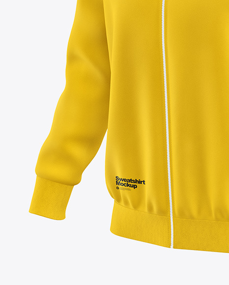 Men s Full Zip Sweatshirt Mockup   Front Half Side View PSD #1