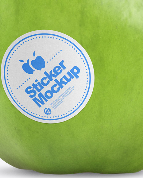 Apple with Stickers Mockup PSD #4