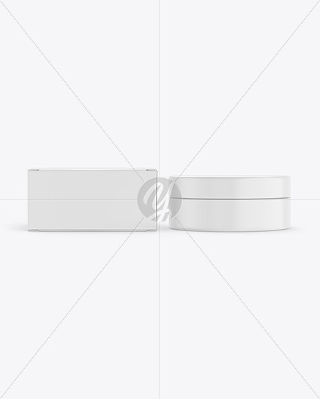 Box with Cosmetic Jar Mockup PSD #3
