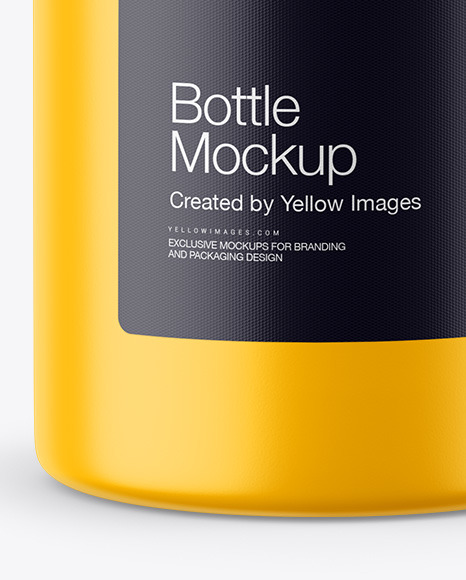 Matte Bottle w  Glossy Label Mockup PSD #1