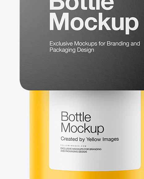 Matte Bottle w  Glossy Label Mockup PSD #5