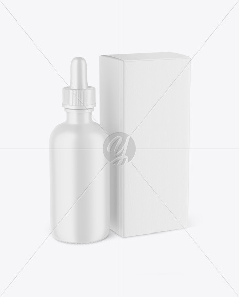 Matte Dropper Bottle w  Paper Box Mockup PSD #3