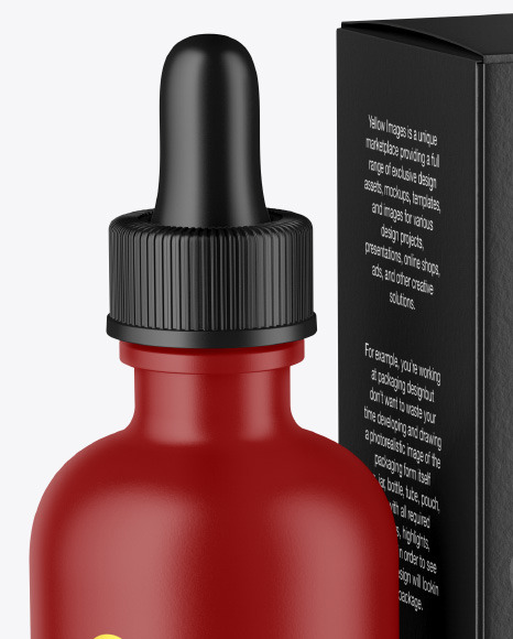 Matte Dropper Bottle w  Paper Box Mockup PSD #2