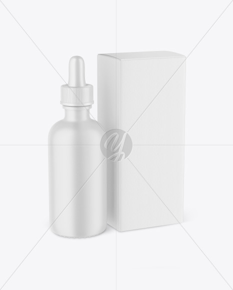 Ceramic Dropper Bottle w  Paper Box Mockup PSD #1