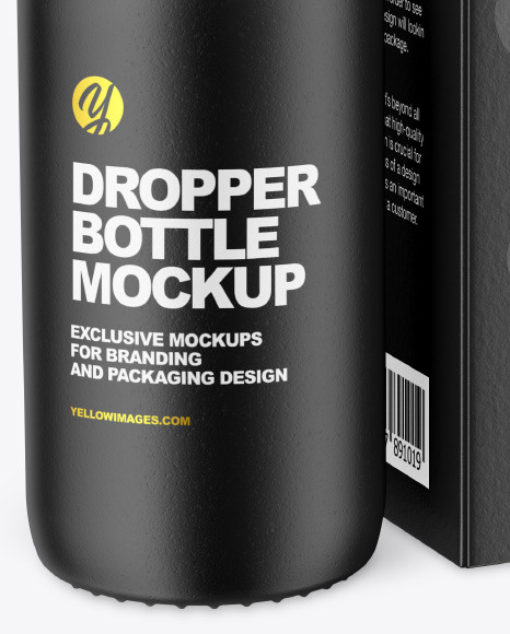 Ceramic Dropper Bottle w  Paper Box Mockup PSD #4