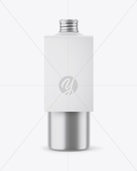 Metallic Bottle w  Glossy Label Mockup PSD #3