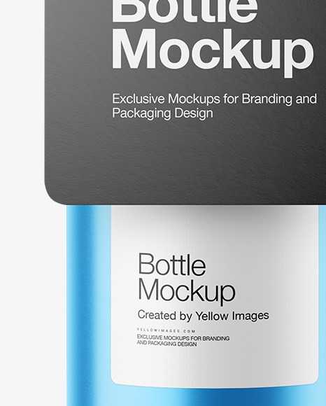 Metallic Bottle w  Glossy Label Mockup PSD #5