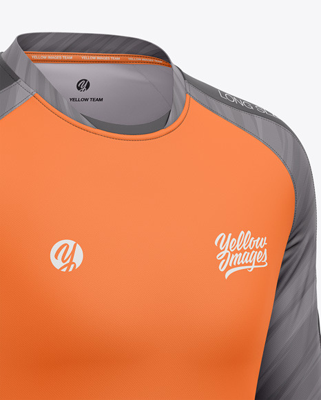 Long Sleeve Raglan Jersey Mockup PSD #1